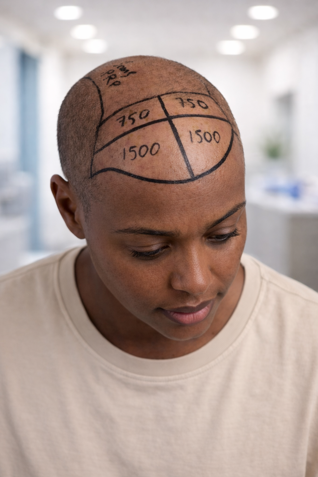 Female afro hair transplant result