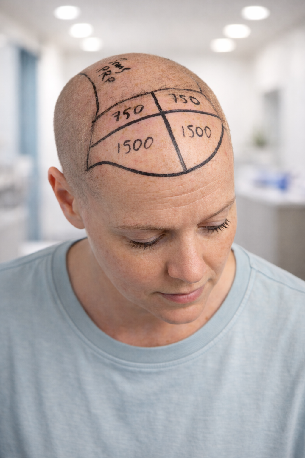 Female hair transplant result