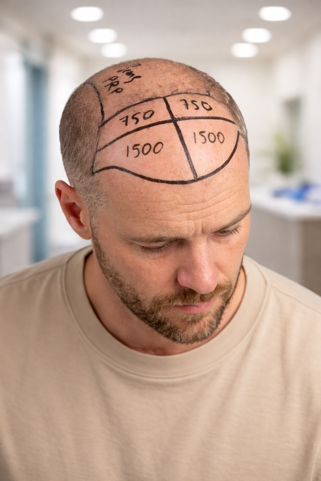 Male hair transplant result